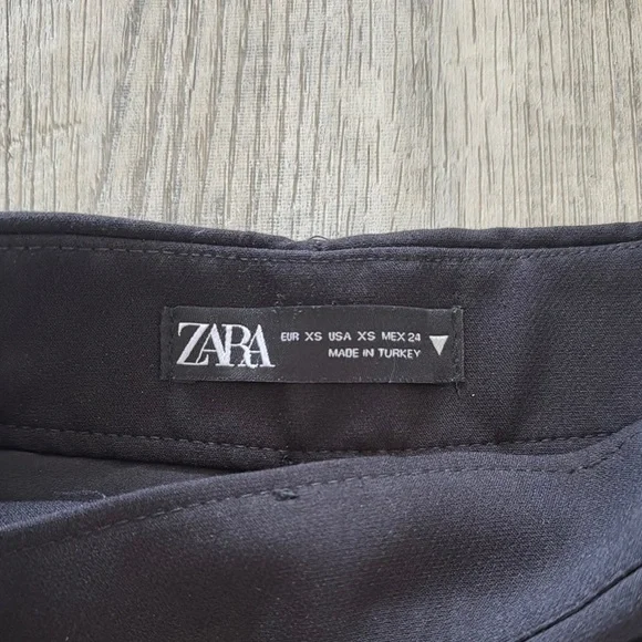 Zara Black Skorts Asymmetrical Wrap Design - Picture 3 of 4